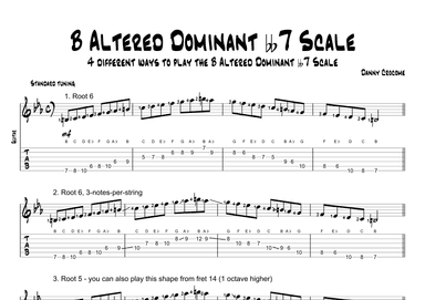 B Altered Dominant bb7 Scale (4 Ways to Play)