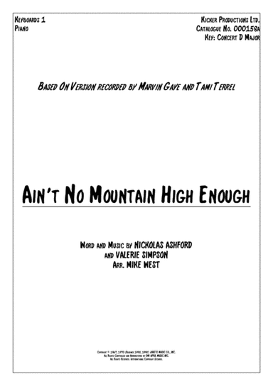 Ain't No Mountain High Enough (arr. Mike West)