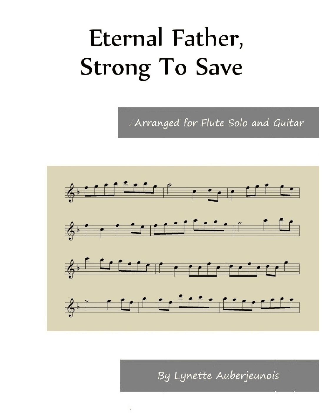 Eternal Father, Strong To Save - Flute Solo with Guitar Chords (arr. Lynette Auberjeunois)