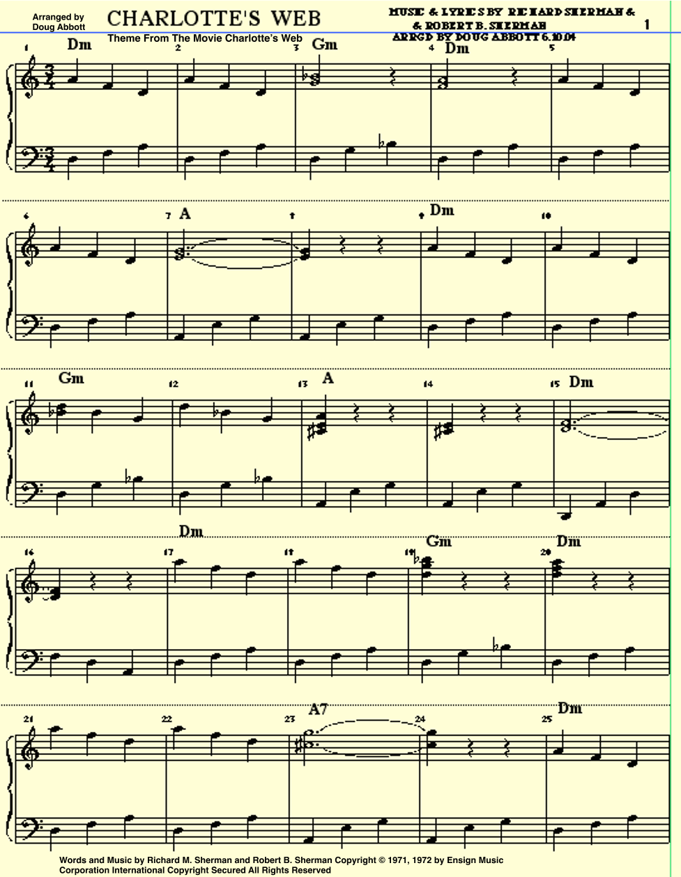 Charlotte's Web (arr. Doug Abbott)
