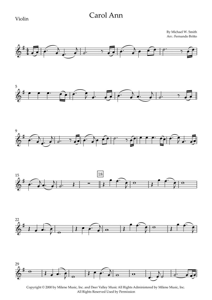 Carol Ann (arr. Fernando Britto)