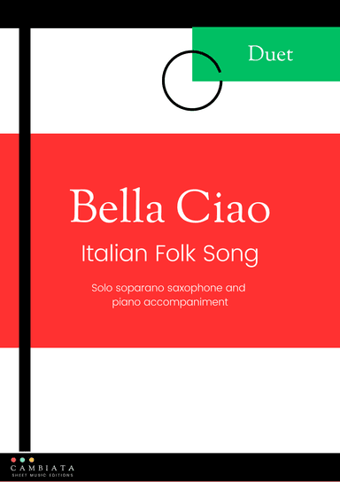 Bella Ciao - Solo soprano saxophone and piano accompaniment (Easy) (arr. Levy Nunes)