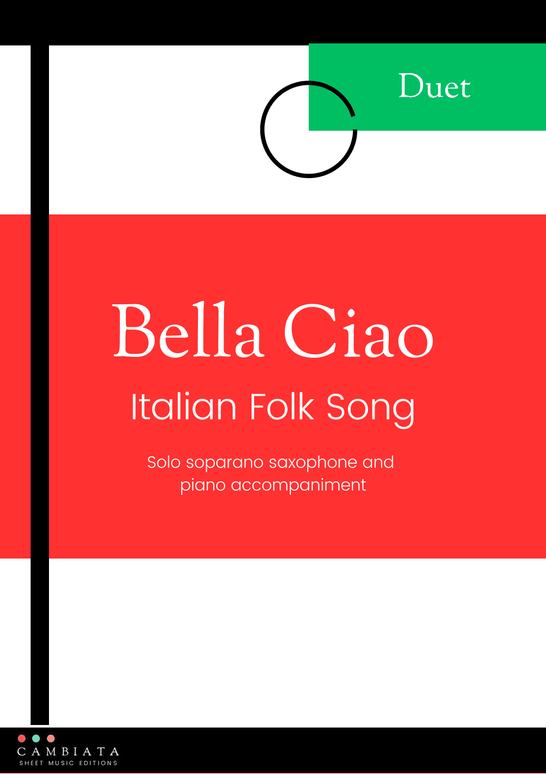 Bella Ciao - Solo soprano saxophone and piano accompaniment (Easy) (arr. Levy Nunes)