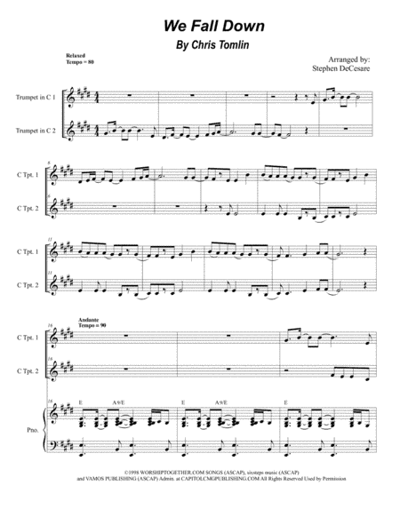We Fall Down (arr. Stephen DeCesare)