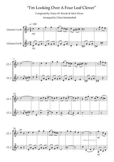 I'm Looking Over A Four Leaf Clover (arr. Claire Summerbell)