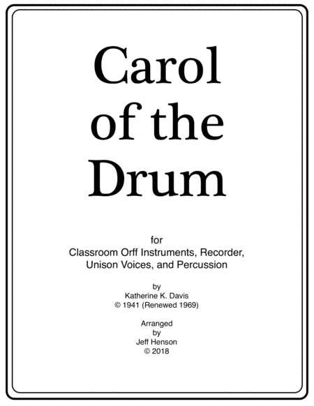 Carol Of The Drum (arr. Jeff Henson)