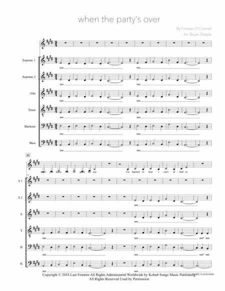 When The Party's Over (arr. Bryan Sharpe)