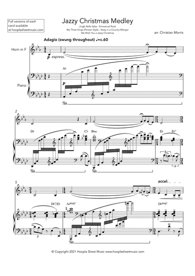 Jazzy Christmas Medley (arr. Hoopla Sheet Music)