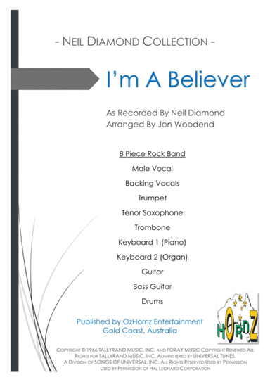 I'm A Believer (arr. Jon Woodend)