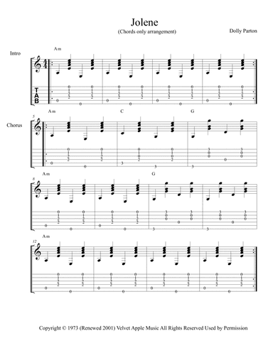 Jolene (arr. The Real Boss Hos Publishing)