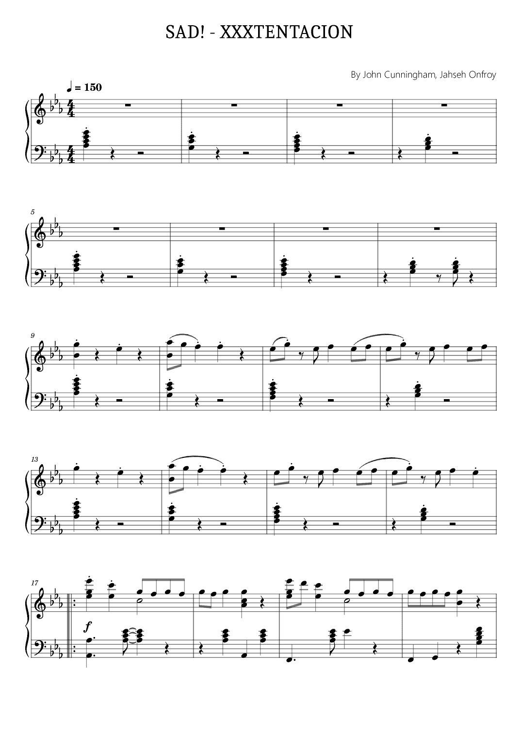 Sad! (arr. poon)