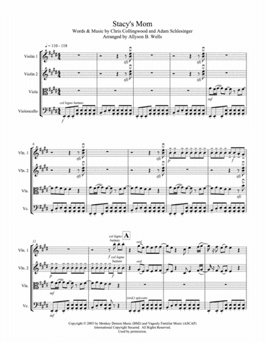 Stacy's Mom (arr. Allyson B. Wells)