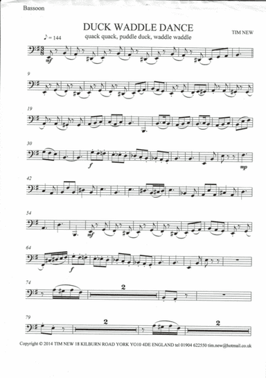 Duck Waddle Dance bassoon part