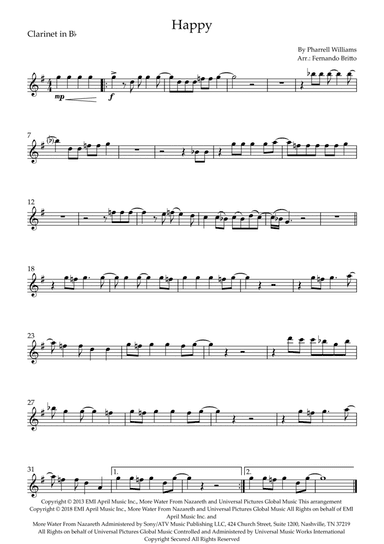 Happy (arr. Fernando Britto)