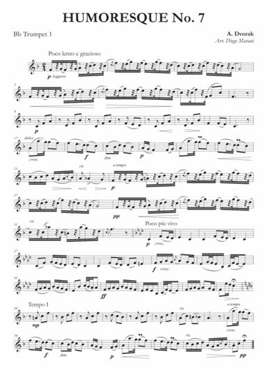 Humoresque No. 7 for Brass Quartet (arr. Diego Marani)