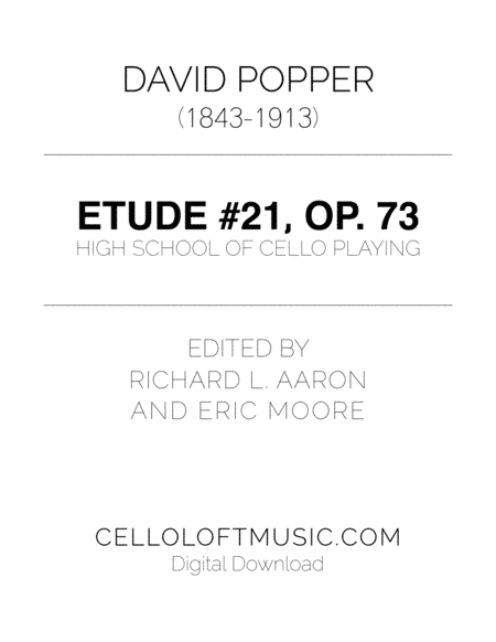 Popper (arr. Richard Aaron): Op. 73, Etude #21 (arr. Richard Aaron, Eric Moore)