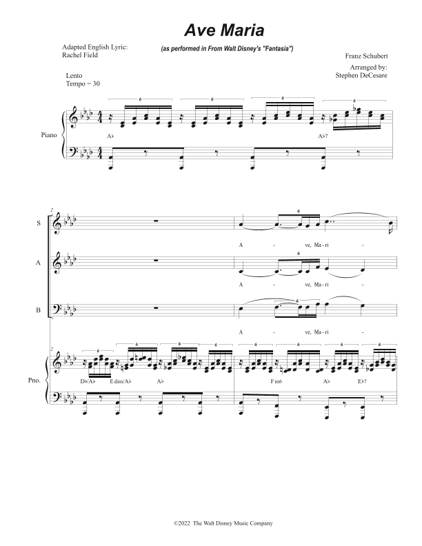 Ave Maria, Op. 52 No. 6 (arr. Stephen DeCesare)
