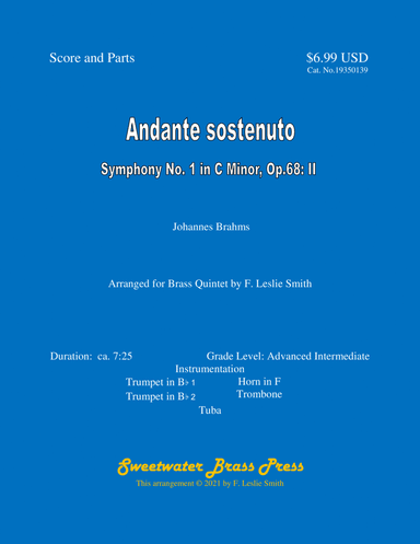 Andante sostenuto (Symphony No. 1 in C Minor, Op.68: II) (arr. F. Leslie Smith)