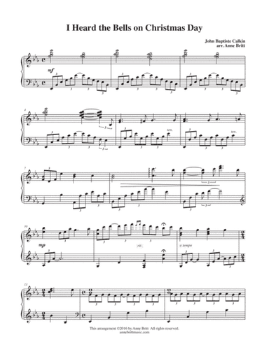 I Heard the Bells on Christmas Day (arr. Anne Britt)