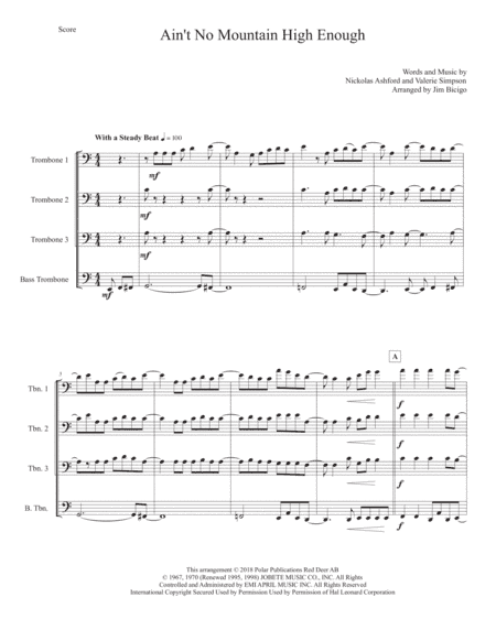 Ain't No Mountain High Enough (arr. Jim Bicigo)