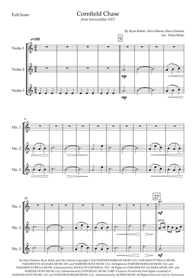 Cornfield Chase (arr. Fabio Britto)