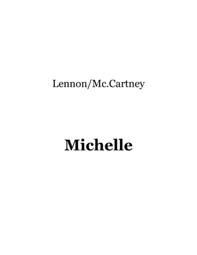 Michelle (arr. Mike Porcel)