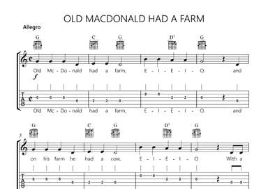 Old MacDonald had a farm (arr. CapaPublsher)