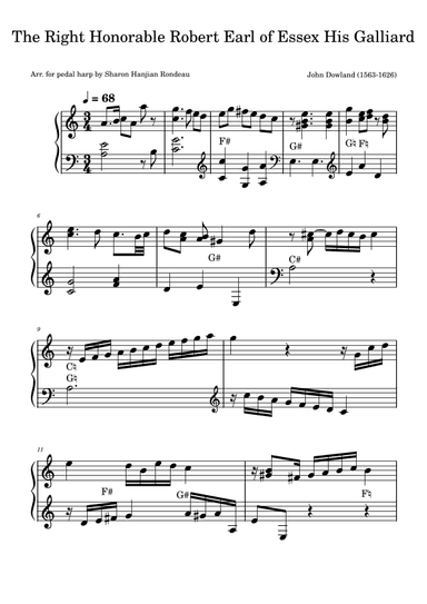 The Right Honorable Robert Earl of Essex His Galliard (arr. Sharon Hanjian Rondeau)