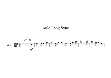 Auld Lang Syne (Viola) (arr. Digital Book Music)