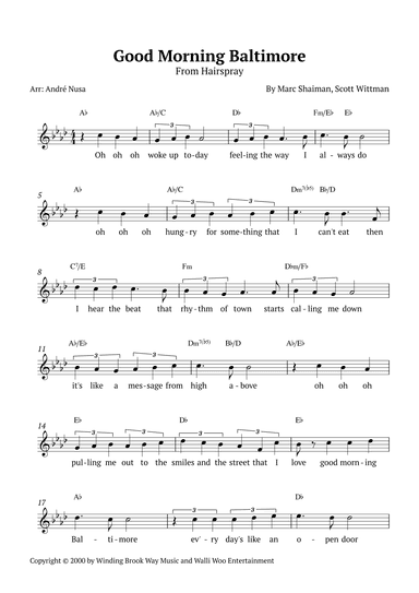 Good Morning Baltimore (arr. André Nusa)