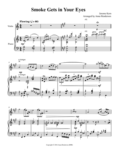 Smoke Gets In Your Eyes (arr. Anna Henderson)