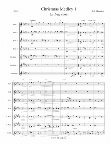 Christmas Medley 1 for flutes (arr. Bill Malcolm)