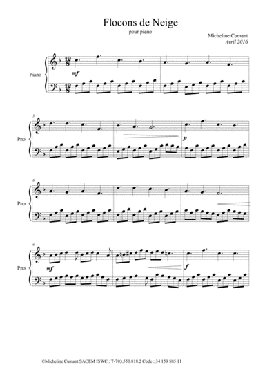 Cumant Micheline : Flocons de neige