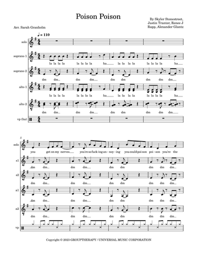 Poison Poison (arr. Sarah Granholm)