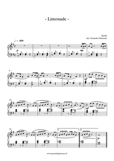 Limonade (arr. Gonzalo Gimenez)