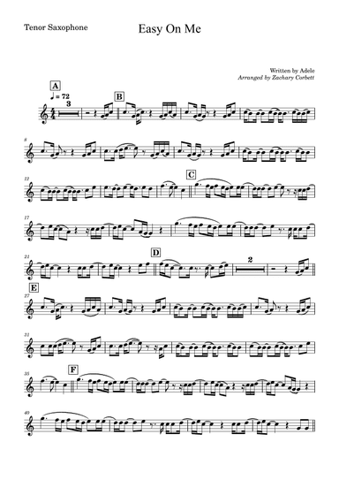 Easy On Me (arr. Zachary Corbett)