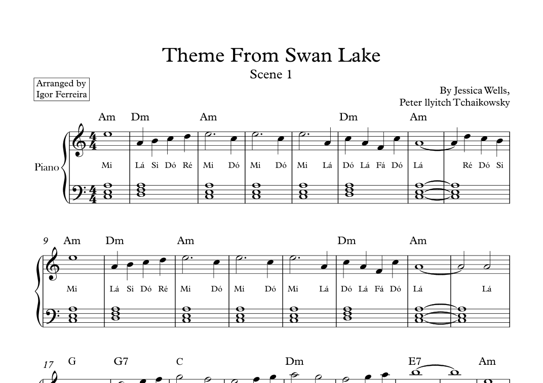 Theme From Swan Lake (arr. Igor Ferreira)
