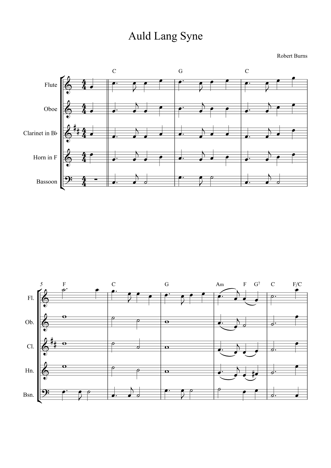 Auld Lang Syne (arr. Alex Nunes Rodrigues)