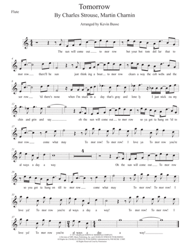 Tomorrow (arr. Kevin Busse)