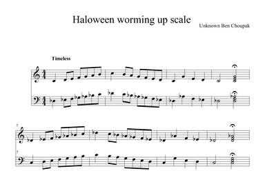 Halloween worming up Scale