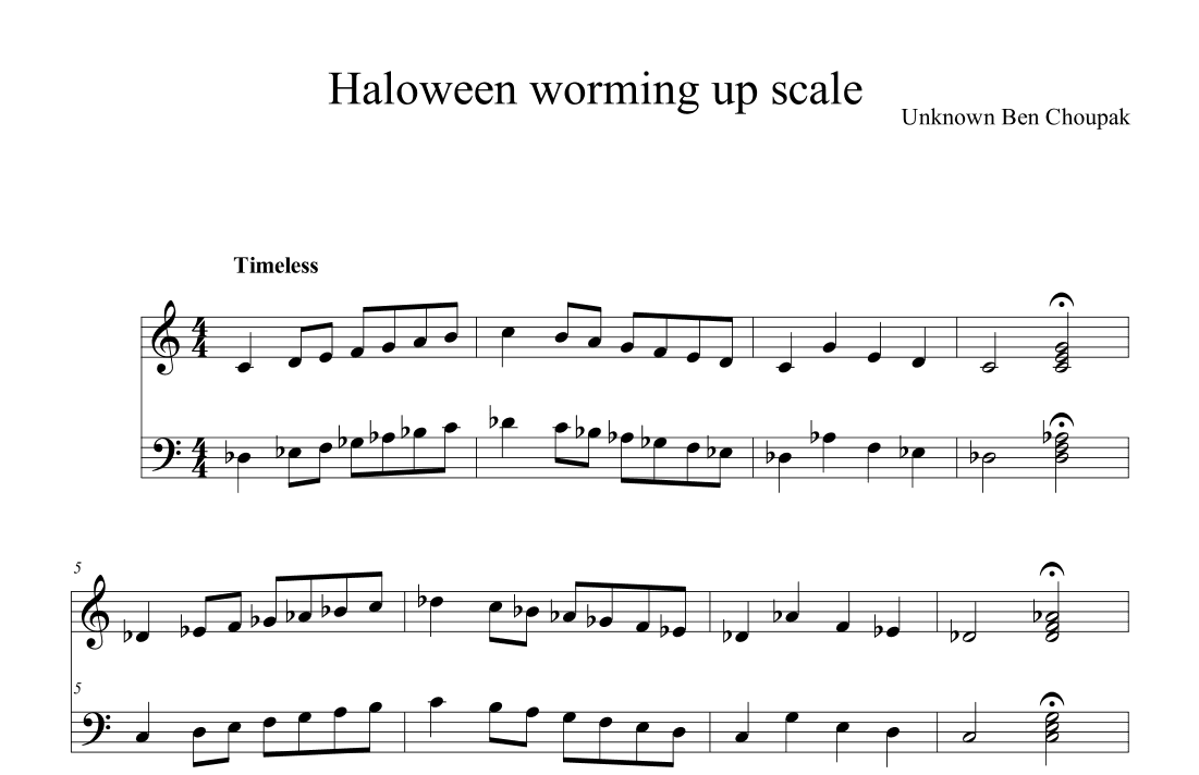 Halloween worming up Scale