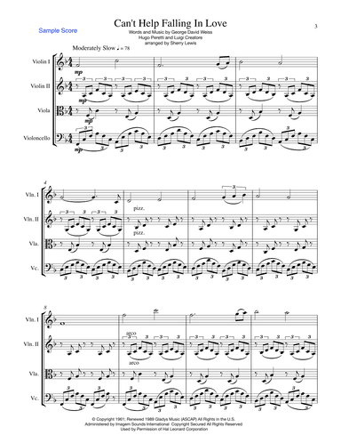 Can't Help Falling In Love (arr. Sherry Lewis)