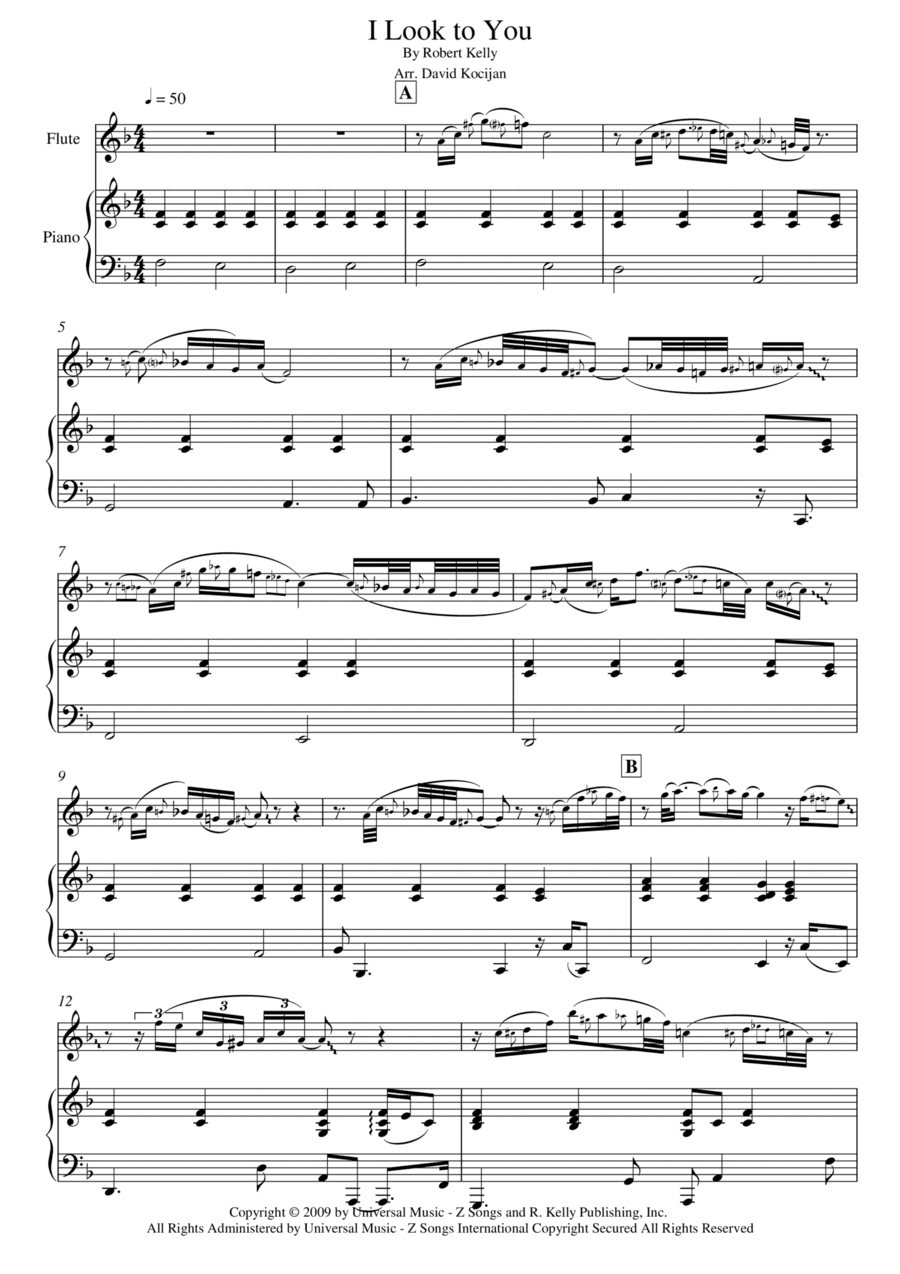 I Look To You (arr. David Kocijan)
