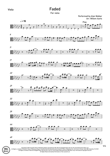 Faded (arr. Willem Aarts)