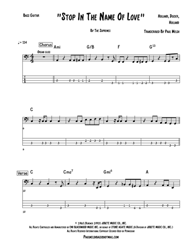 Stop! In The Name Of Love (arr. P Welsh)