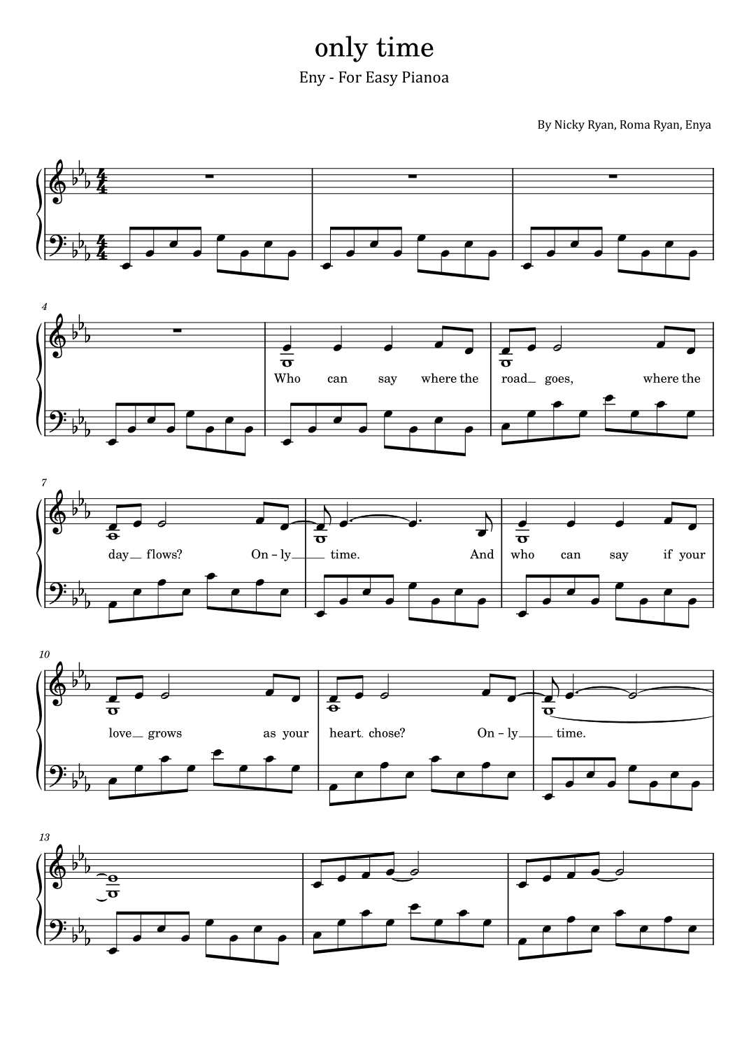 Only Time (arr. poon)