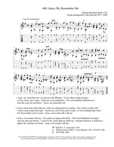 440 Jesus, oh, remember me (arr. John Stewart 2017, 2020)