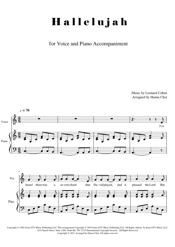Hallelujah (arr. Hanna Choi)