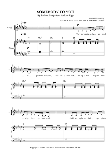 Somebody To You (arr. SCMusic)
