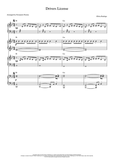 Drivers License (arr. Fernando Pereira)